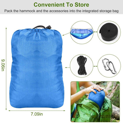 Portable Double Camping Hammock with Mosquito Net