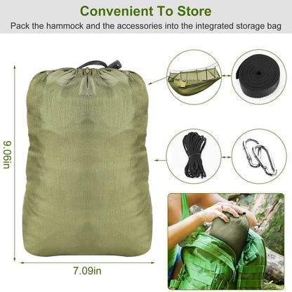 Portable Double Camping Hammock with Mosquito Net