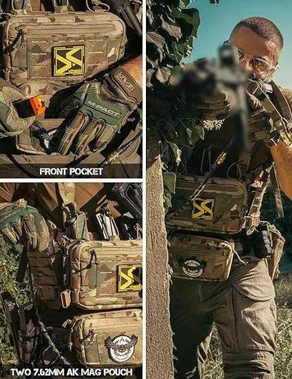 Tactical Chest Rig with Magazine Pouch for Hunting, Airsoft & Outdoor Use
