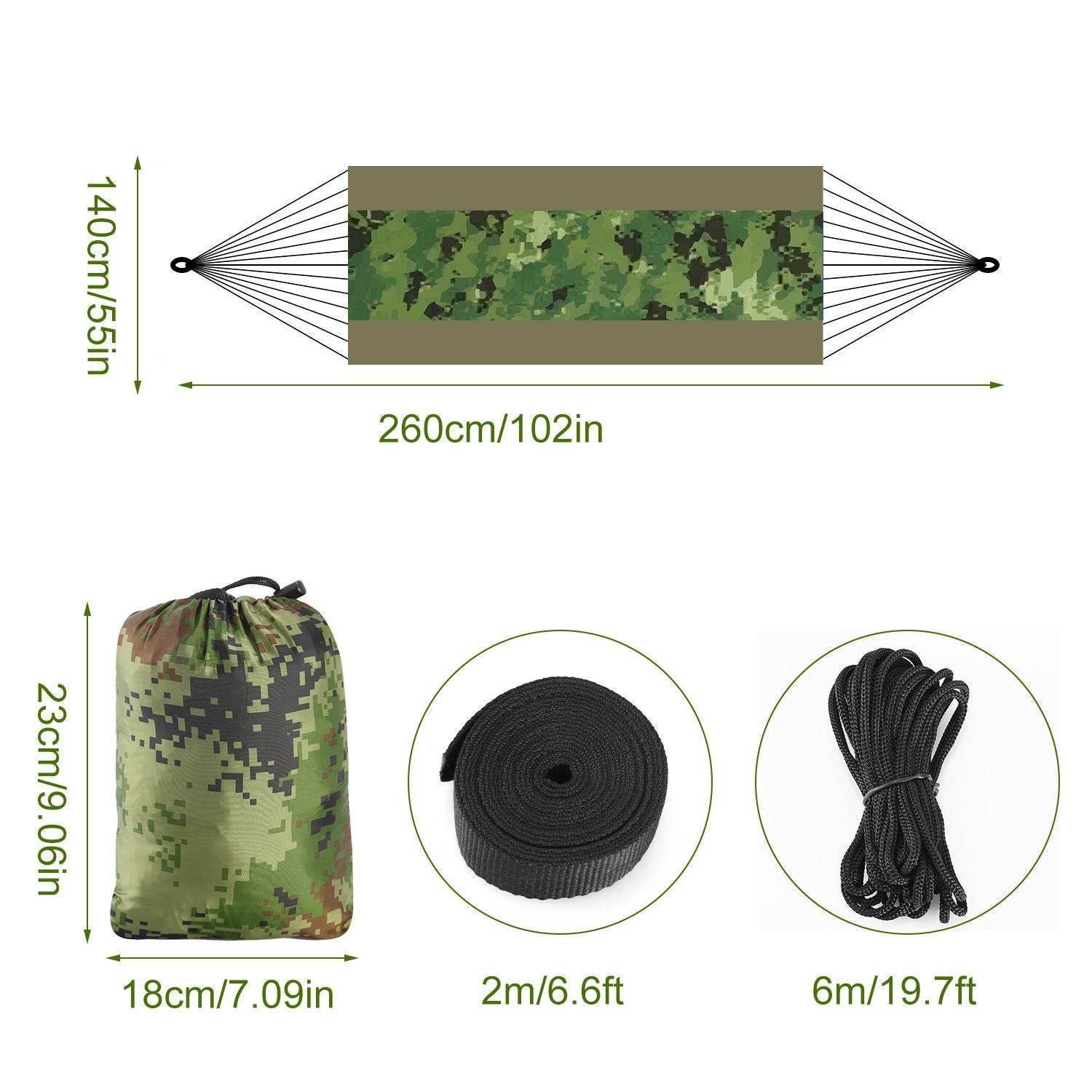 Portable Double Camping Hammock with Mosquito Net