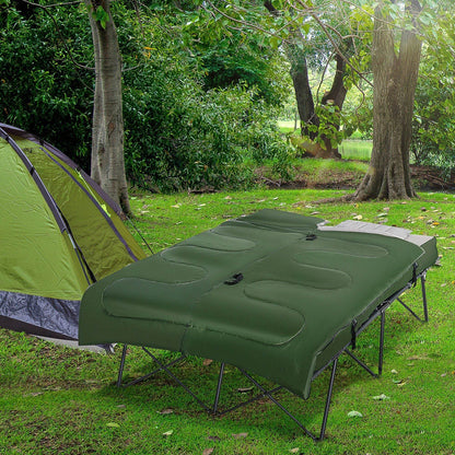 2-Person Folding Camping Cot Set With Carrying Bag