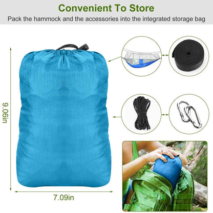 Portable Double Camping Hammock with Mosquito Net
