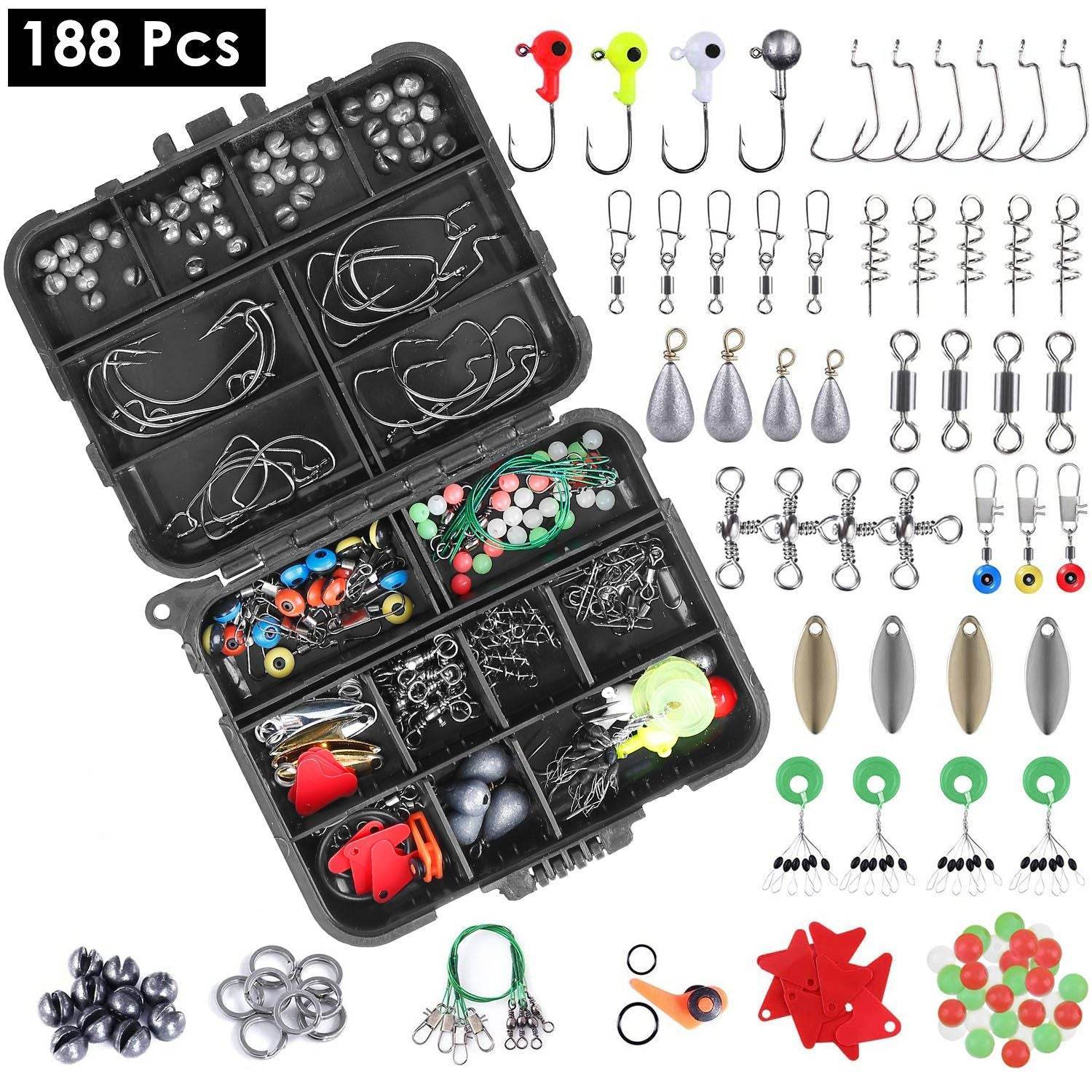 188-Piece Fishing Tackle Kit