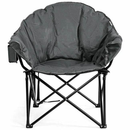 Oversized Foldable Moon Camping Chair with Cup Holder and Carry Bag – 300lb Capacity