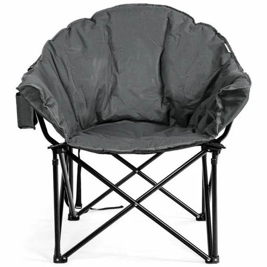 Oversized Foldable Moon Camping Chair with Cup Holder and Carry Bag – 300lb Capacity