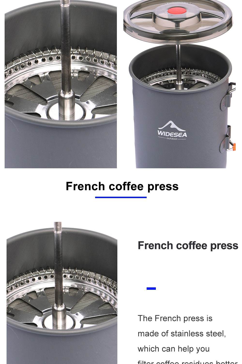 Camping Coffee Pot with French Press