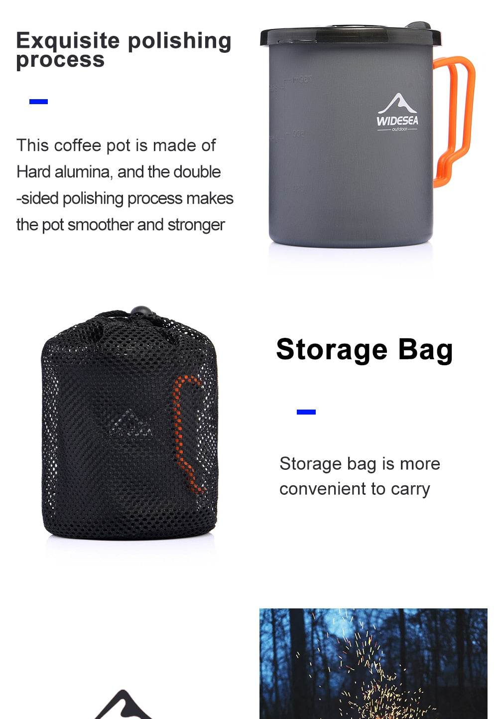 Camping Coffee Pot with French Press