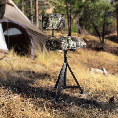 330 lb Capacity 360° Swivel Tripod Hunting Chair with Detachable Backrest & Adjustable Legs