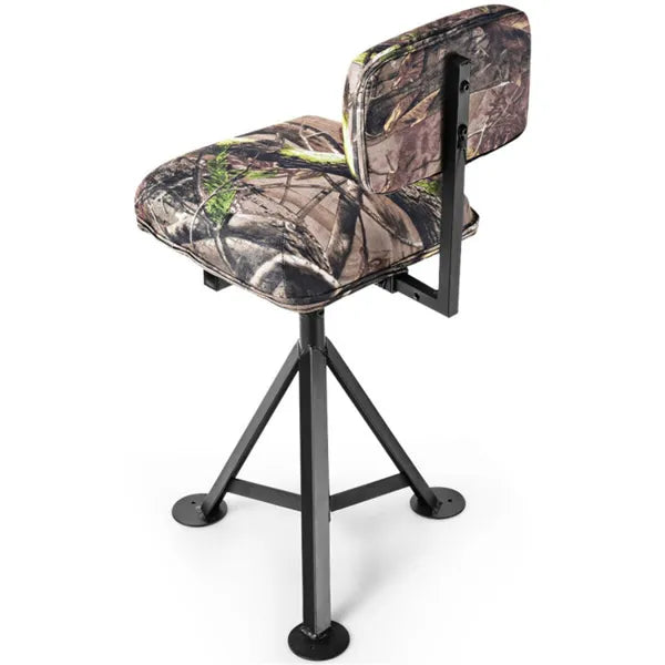 330 lb Capacity 360° Swivel Tripod Hunting Chair with Detachable Backrest & Adjustable Legs