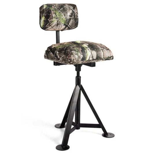 330 lb Capacity 360° Swivel Tripod Hunting Chair with Detachable Backrest & Adjustable Legs